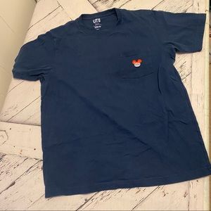 Uniqlo Disney Mickey Mouse pocket tee navy blue large